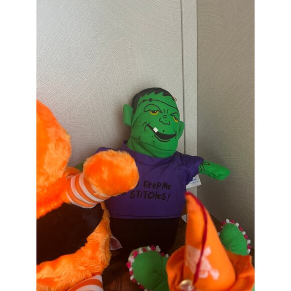 Vintage Halloween Stuffed Animals Plush Lot of 5 Hard face 90s 80s - Picture 4 of 5